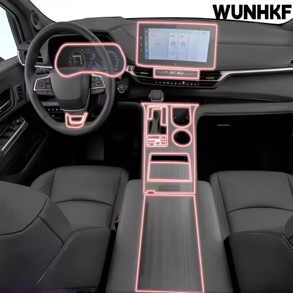 For Toyota Sienna Deluxe edition 2024-2025 Car Interior Dashboard Multimedia Navigation Transparent Anti-Scratch Protection Film