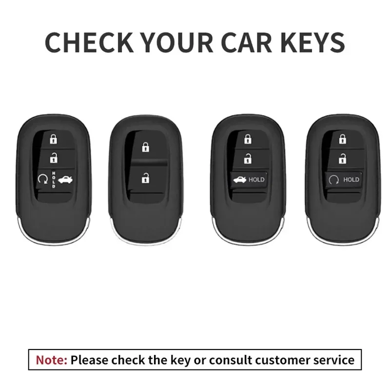 1pc Car Key Remote Case Cover Shell For Honda Civic 11th Gen Accord Vezel Freed Pilot CRV 2021 2022 Protector Accessories