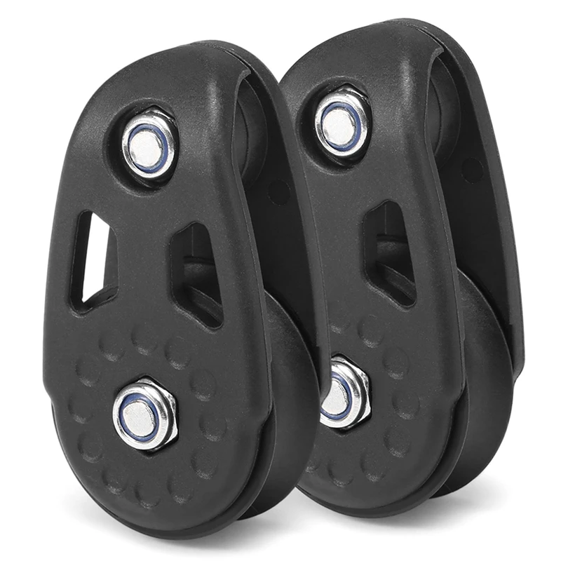 2 PCS Kayak Slide Rail Anchor Trolley Kit Pulley Blocks Kayak Slide Rail Anchor Trolley For Kayak Canoe Boat