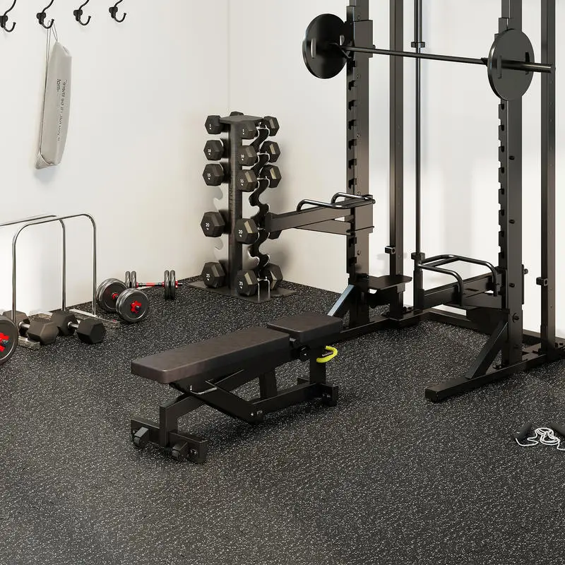 

0.79 inch Thick Rubber Top Exercise Mat 48 Sq Ft with Boarders