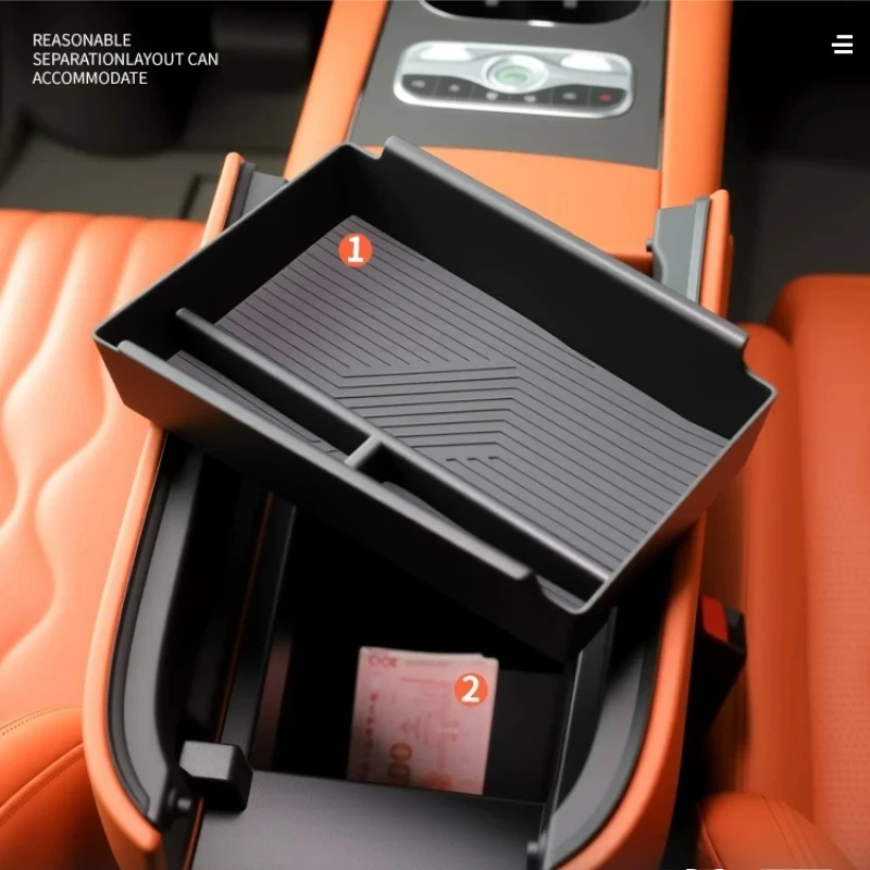 For EXEED VX 2023-2026 Car Armrest Storage Box Multifunctional Center Console Divider Tray Car Interior Practical Modification