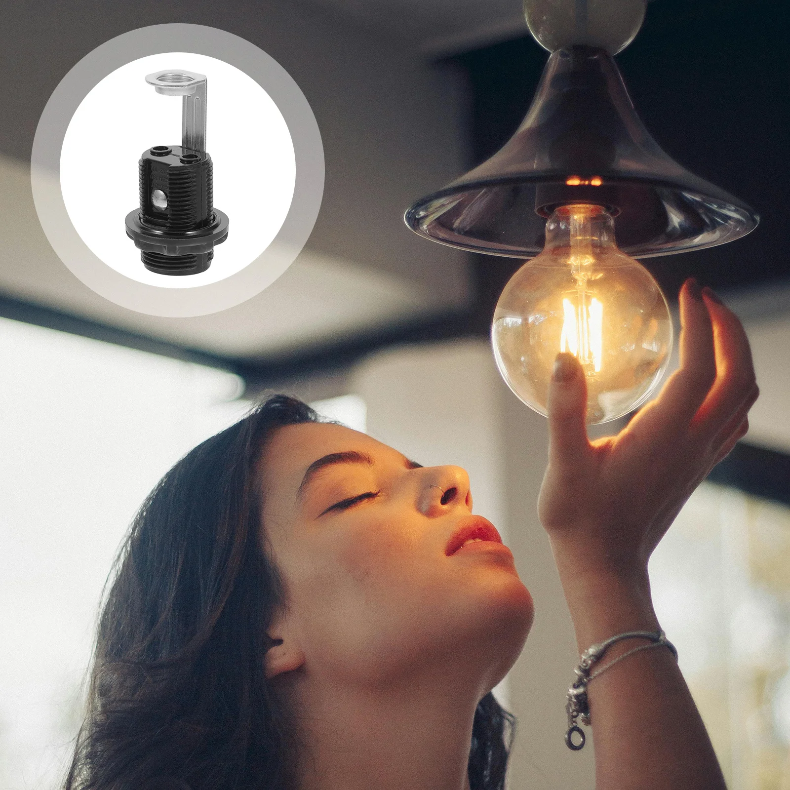 

10Pcs E12 Socket Light Bulb Holder Sturdy Plastic Lamp Base Replacement Easy Install Lamp Socket for Home Office Lighting Decor