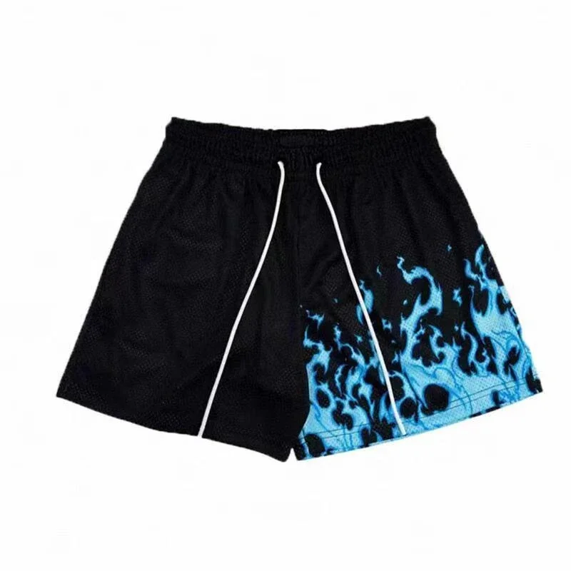 Men's American Street Basketball Shorts Quick Drying Breathable Loose Casual Sports Running Shorts for Man Daily Gym Workout