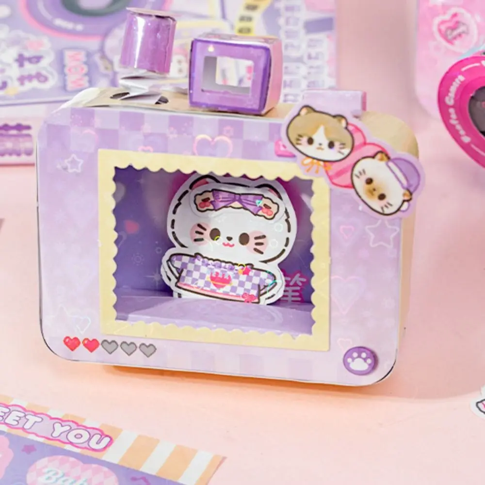 New Design DIY Dress up Toy Rice Cat Theme Puzzle Style Handmade Diy Toys Handmade Craft Crop Free Sticker Games Quiet Book