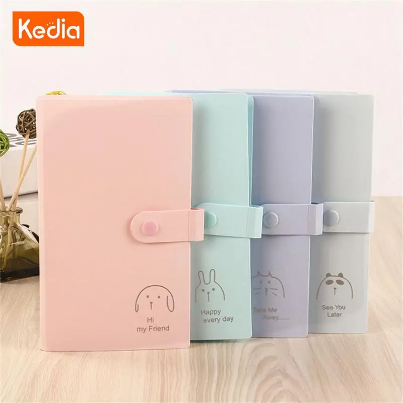 3 Inch Photo Card Book 240 Detents Photo Album Multi-layer Student Button Type Colored Photo Album Album Transparent Mini Album