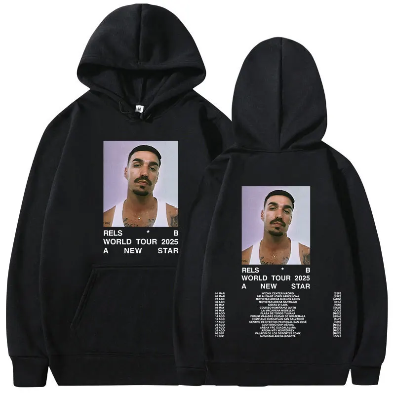 

A New Star World Tour 2025 Rels B Merch Hoodies Fans Gift Men Women Fashion Hip Hop Sweatshirts Oversized Long Sleeve Hoody Tops