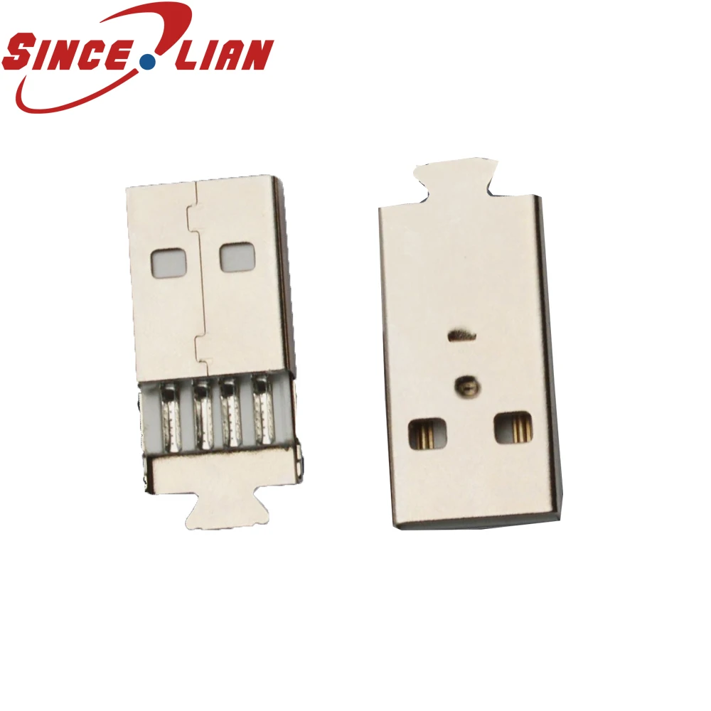 2000PCS USB-A male High Current USB Plug Connector Original USB Plug Straight body Type USB PCB Connector Plug