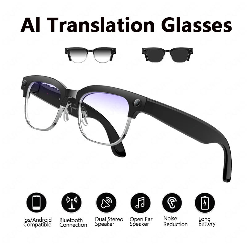 

W630 Смарт-очки Bluetooth-вызов 800 Вт HD-камера со вспышкой Водонепроницаемый перевод Wi-Fi Передача Музыкальные солнцезащитные очки Смарт-очки