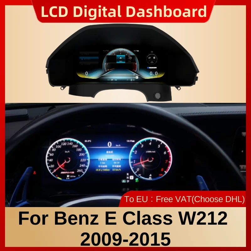 

Virtual Instrument Cluster Cockpit Speed Meter Display Car Accesorries LCD Digital Dashboard For Benz E Class W212 2009-2015