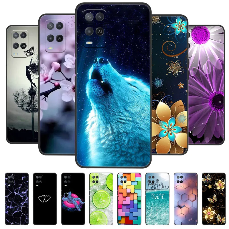 Para Oppo A54 funda de teléfono a prueba de golpes fundas traseras de silicona suave TPU para Oppo A54 4G funda CPH2239 Coques para OPPOA54 A 54 Capa