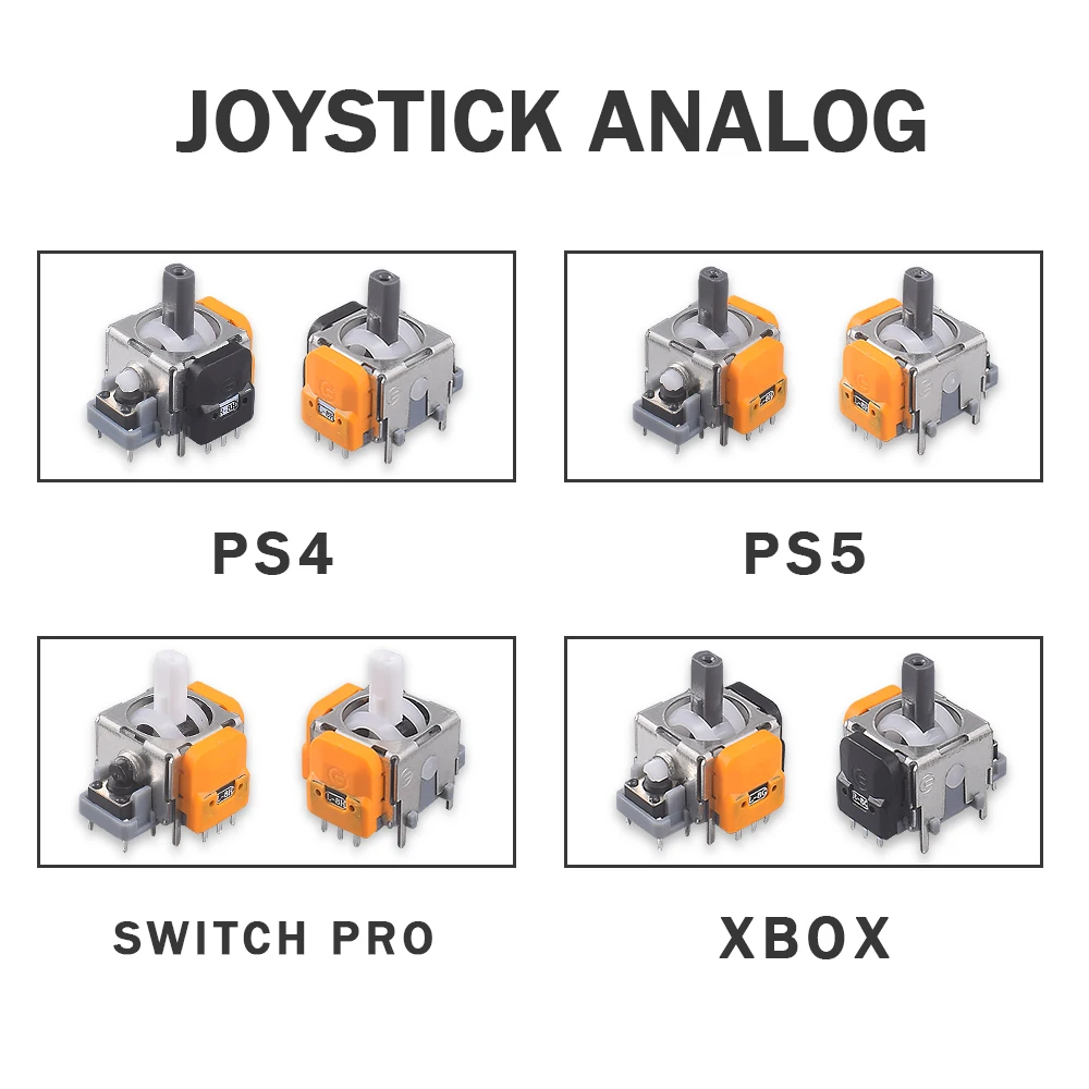 10 Units PS5 Hall Effect Joystick Module Controller For PS4 DualSense 4 030 040 050 Analog Sensor Parts For Xbox One/Switch Pro