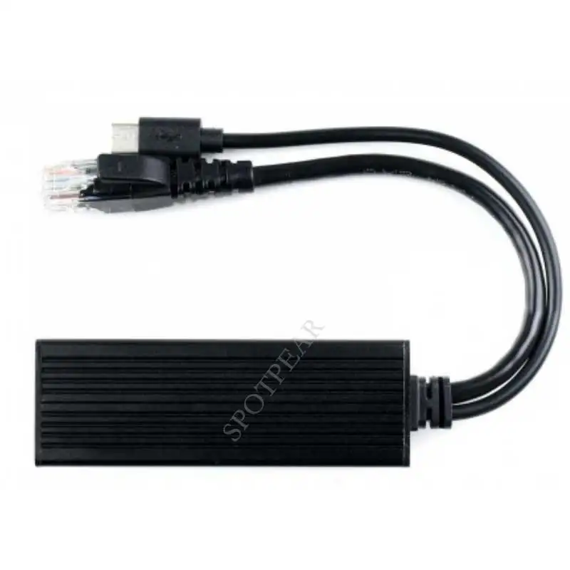 Industrial Gigabit PoE Splitter Options Type-C/DC/Micro For Raspberry Pi /WebCamera/WirelessAP