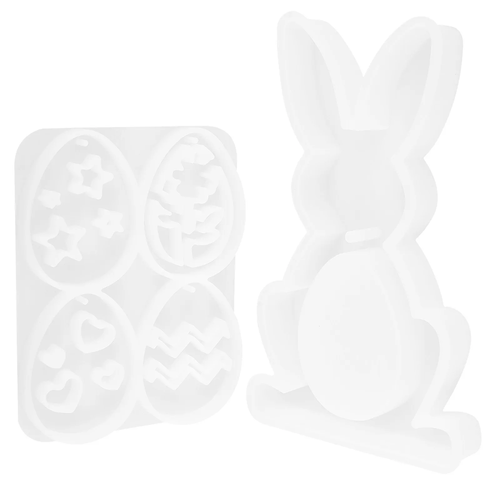 

Набор силиконовых форм для пасхального кролика с вставками в виде яиц, универсальная гибкая форма для изготовления изделий из смолы, шоколада, мыла