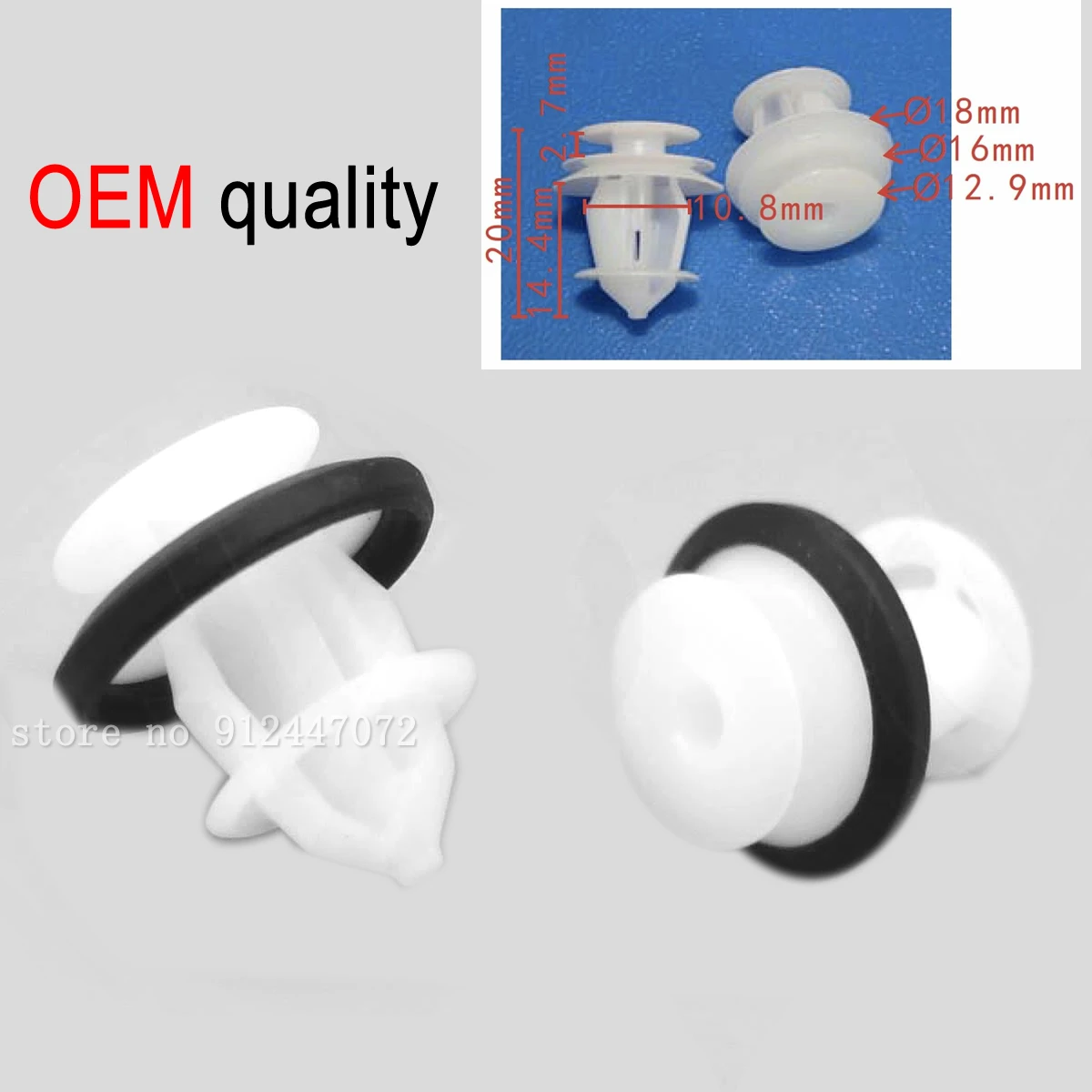 10/100x OEM Door Panel Retainer for TOYOTA  624890E010 62489-0E010