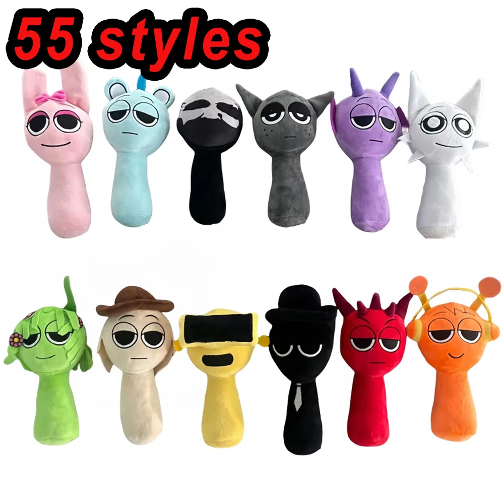 

55style Sprunki Plush Toys Sprunki Incredibox Plush Doll Sprunki Game Pillow Kids Birthday Gifts Stuffed Dolls Christmas Gift