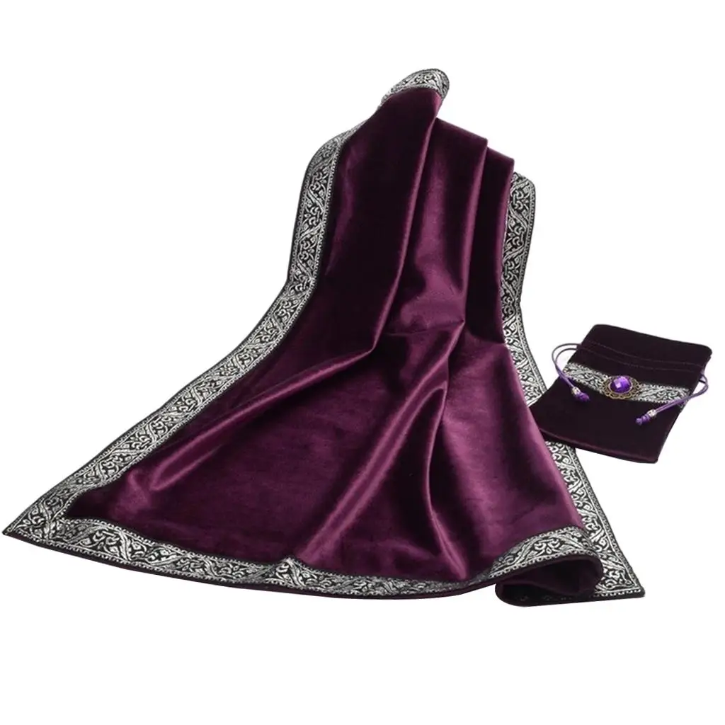 

Elegant Velvet Tarot Cards Pouch and Tarot Cloth Set Suede Material for Fortune Telling Rituals