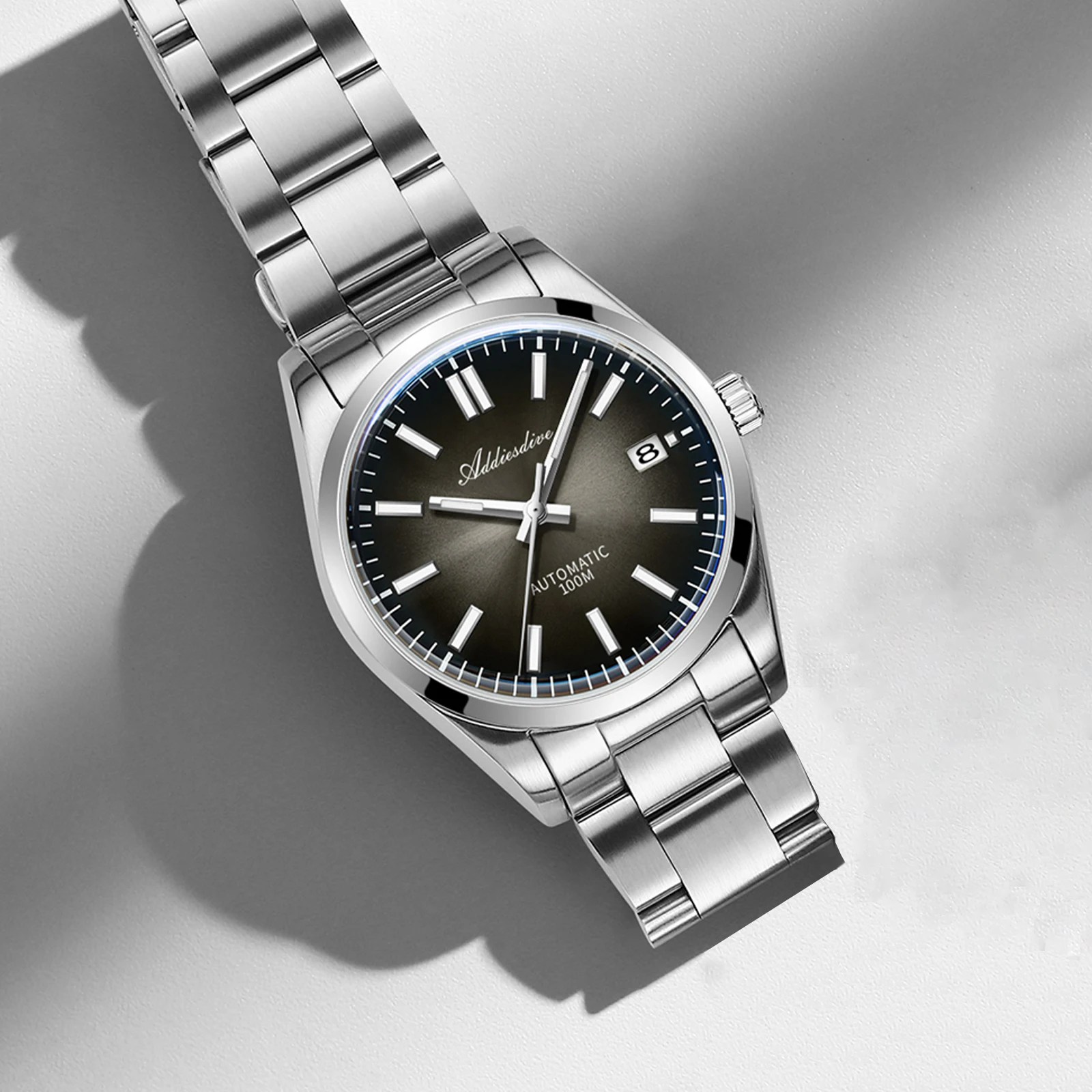 ADDIESDIVE Men's Watch New Gradient Dial Luxury Sappire NH35 Mechanical Luminous Gift Watch Waterproof Stainless Wristwatch
