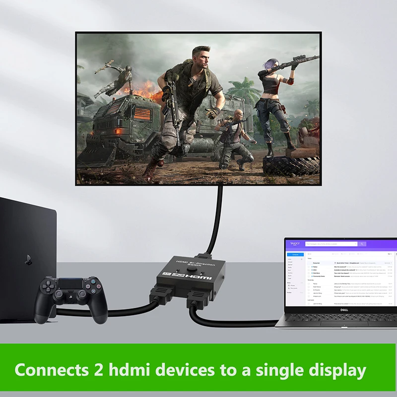 Répartiteur HDMI 8 K @ 60 Hz 4 K @ 120 Hz HDMI Splitter 2 en 1 Out