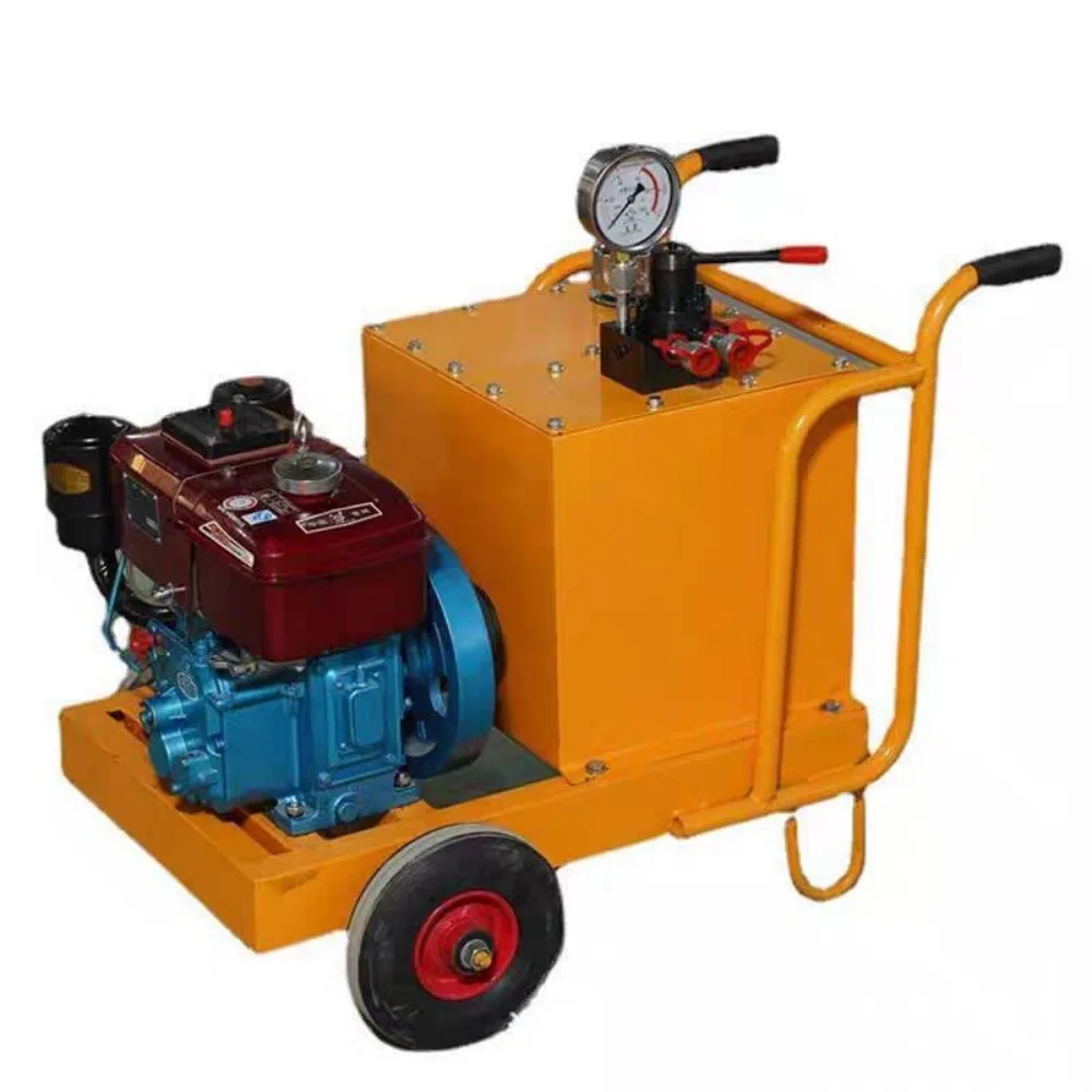 

Mobile hydraulic diesel pump station system assembly