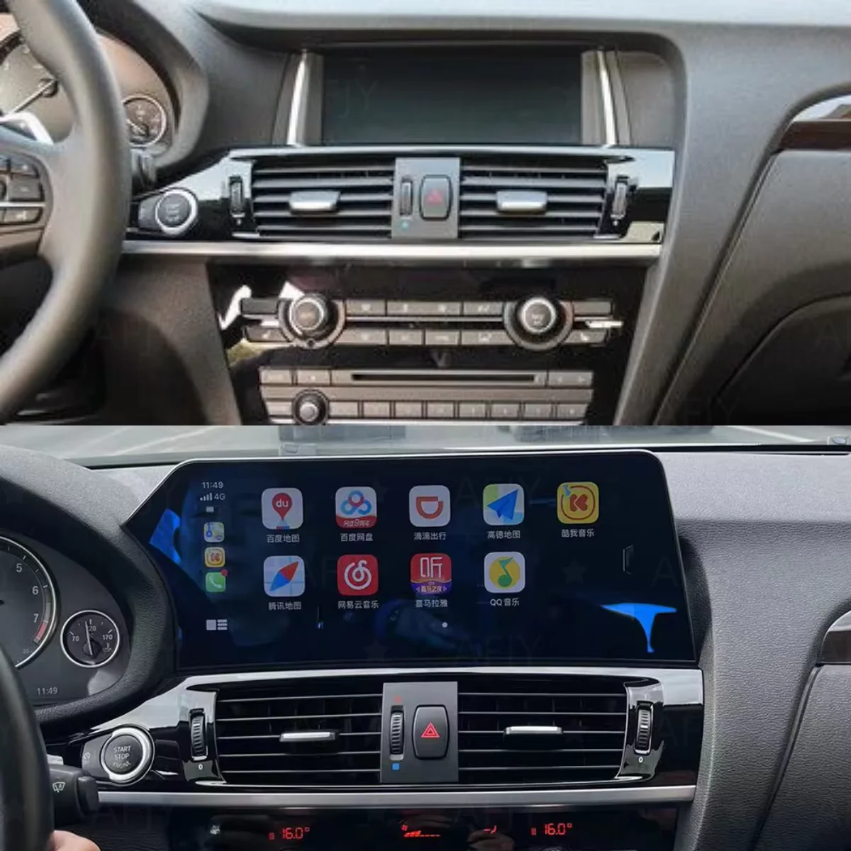 12.3'' For BMW X3 F25-X4 F26 2013-2019 Android Car Blade Screen Wireless CarPlay Auto Multimedia Stereo Video Player DSP 4G WIFI