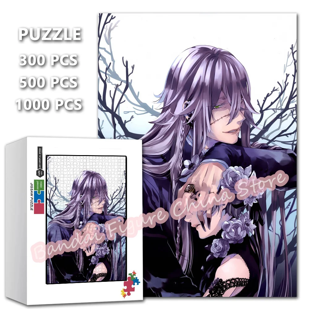 

Пазлы с мультяшным принтом «Черный дворецкий» Grim Reaper Under Taker, аниме, 300/500/1000 шт., пазлы для детей, игрушки для снятия стресса