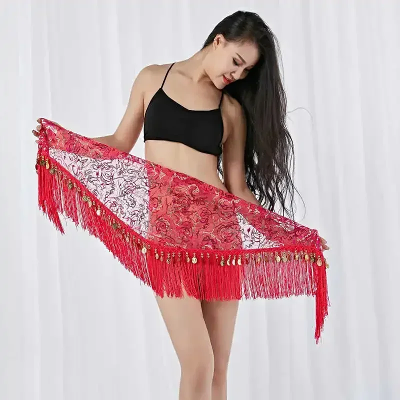 Accessoires de Costume professionnels de danse du ventre, pièces de monnaie de danse orientale, ceinture Triangle, écharpe de hanche pour femmes, vêtements féminins