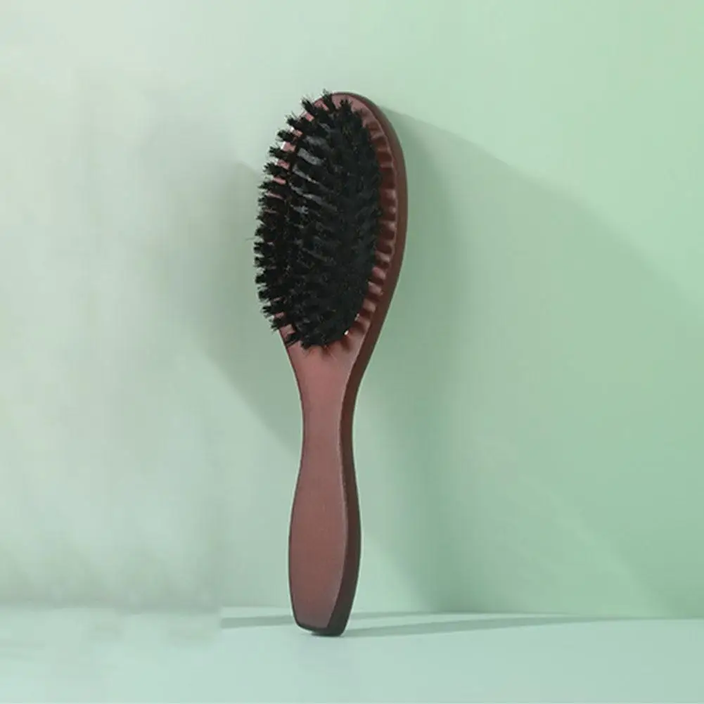 1/2PCS Brand-new Natural Boar Bristle Brush Comb Anti-Static Oval Hairdressing Hair Styly Comb Wood Woman Hairbrush