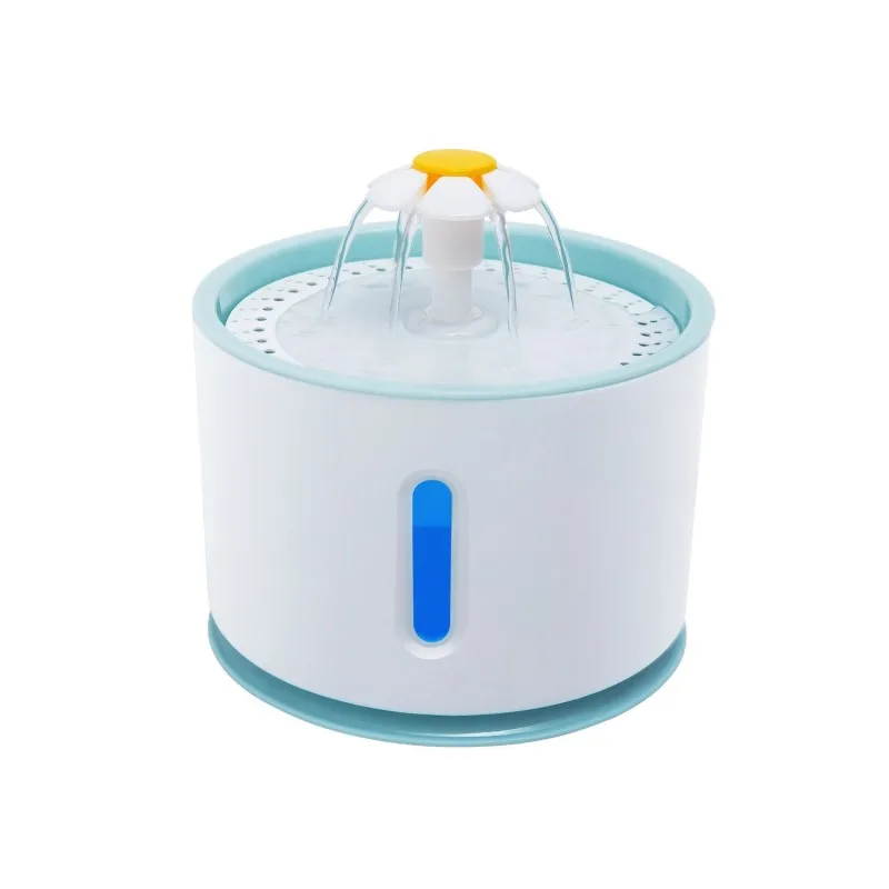 

Cat water fountain Automatic circulating water Popular flower drinking device LED red and blue induction lamp