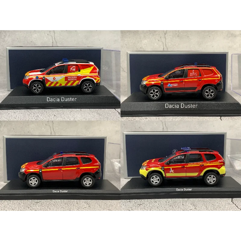 Diecast NOREV 1:43 escala Dacia Duster motor de bomberos policía coche en miniatura de aleación juguete coleccionable regalo recuerdo adorno de exhibición