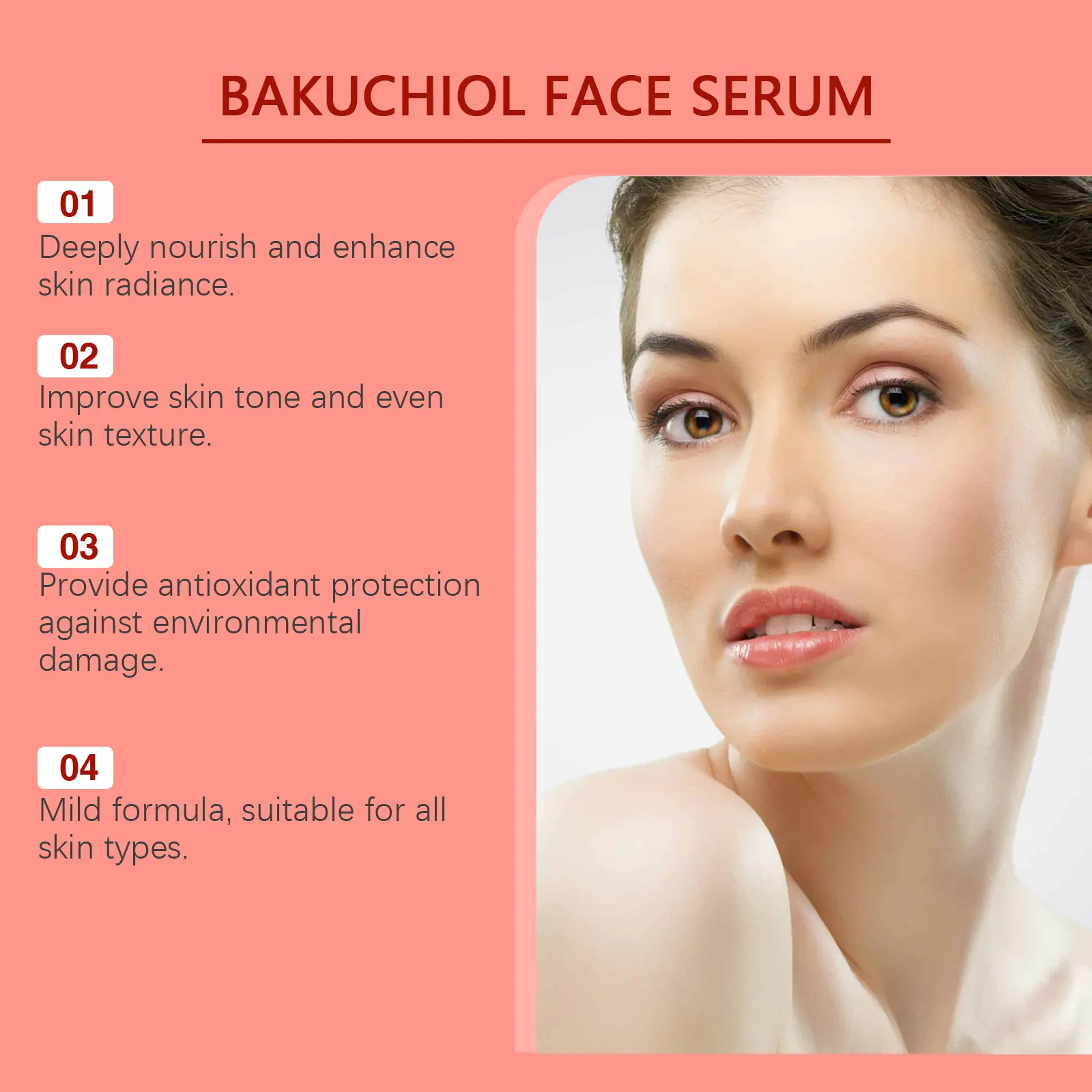 Bakuchiol Face Serum Lifting Firming Remove Fine Lines Skin Rejuvenation Brightening Hydrating Retinol Face Essence Care