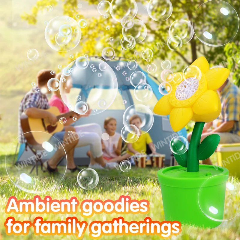 Bubble Machine with Sound Lamp Vertical Bubble Maker for Summer Birthday Outdoor Wedding Christmas Party Rechargeable