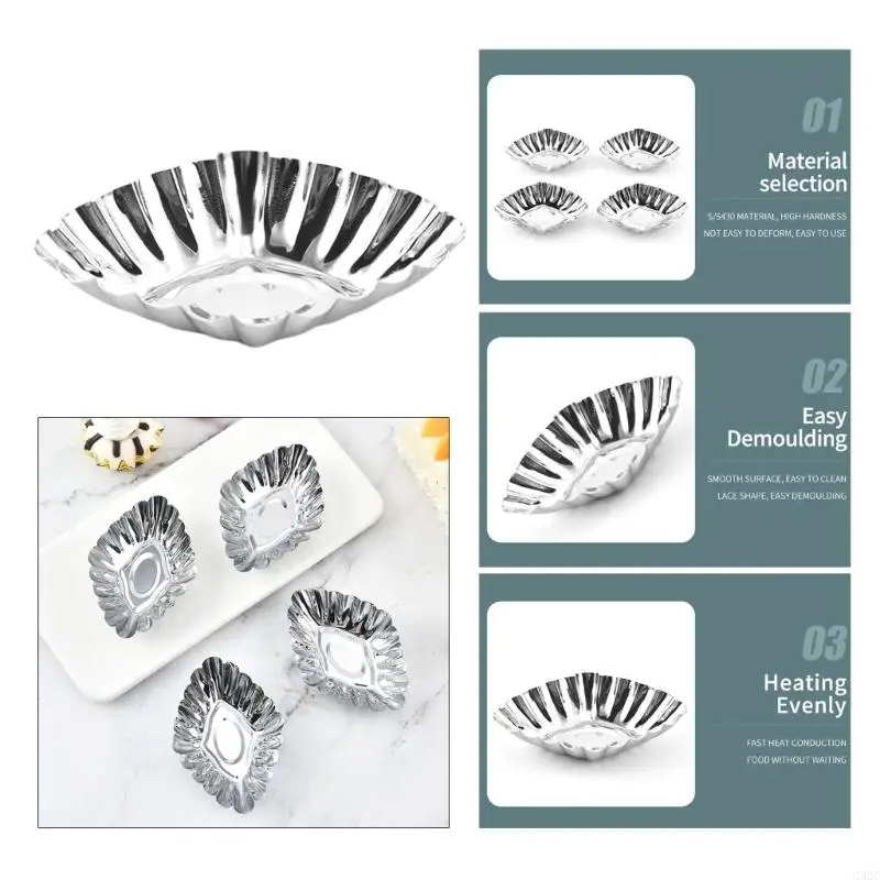 G92C Muffin stampi per cupcake in acciaio inossidabile Muffins da forno tazza tortine da cucina stampo
