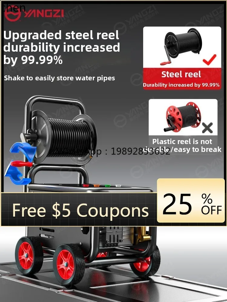 ZZ غسالة السيارات مسدس مياه عالي الضغط 220 فولت ضغط فائق جديد مضخة معززة تنظيف غسالة قوية