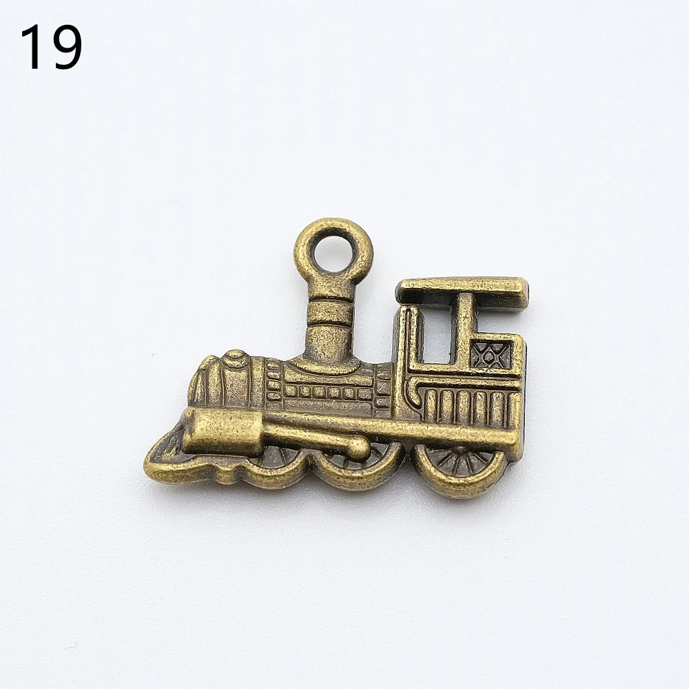 No.1-19 Vintage Metal kolye bronz Diy Charm yıldız işaretleri Astro Citation imleri kolye günlüğü dekorasyon kolye süs