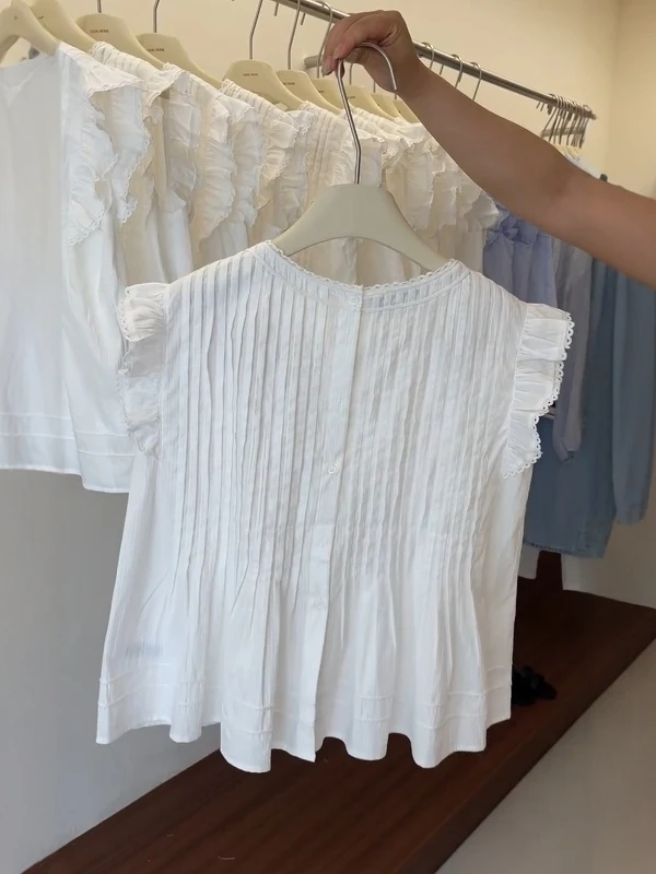 

Новая женская летняя свободная футболка с круглым вырезом в корейском стиле, утягивающая, однотонная, для повседневной носки, модная, свободного кроя