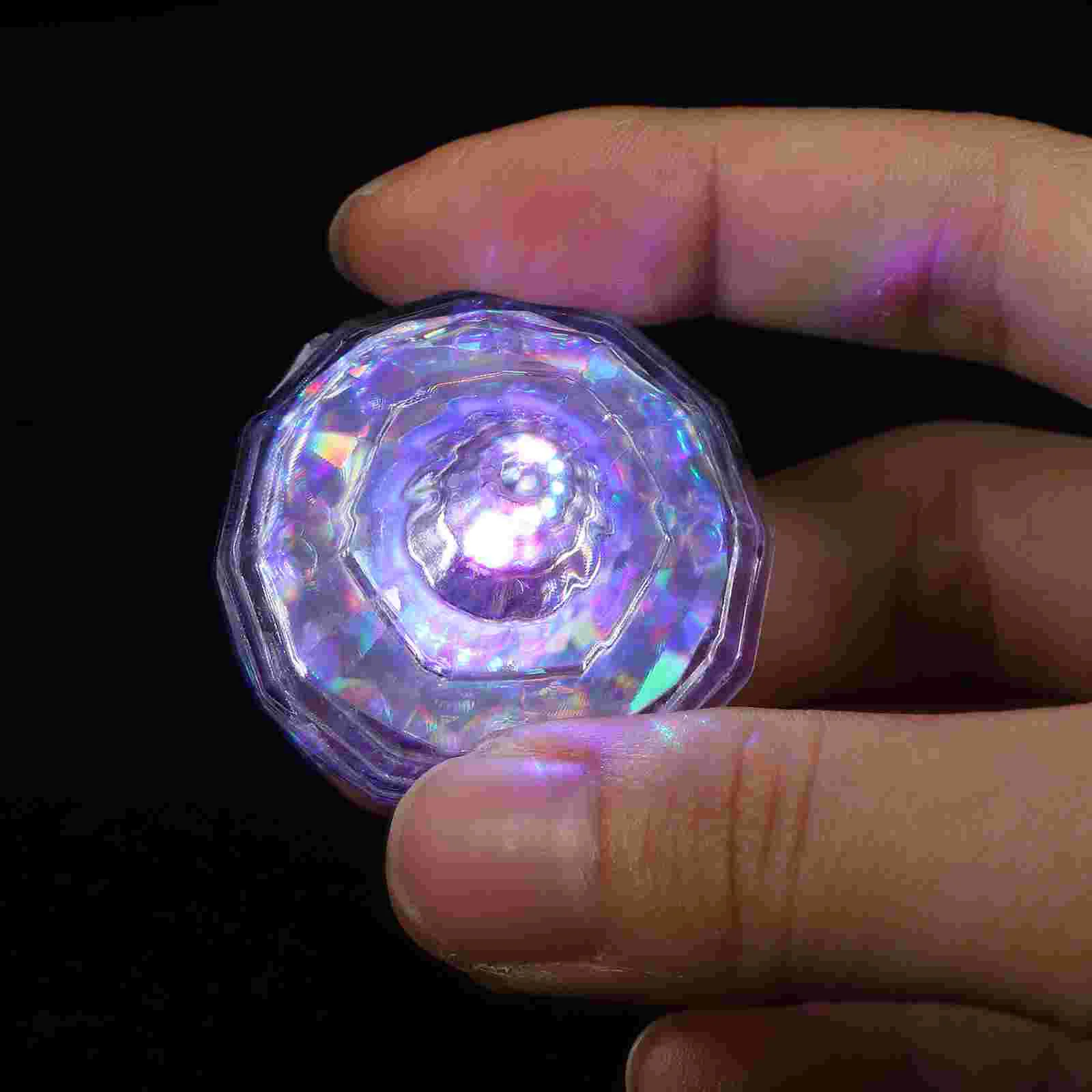 

12 Pcs Diamond Glitter Ice Cube Outdoor Lamp Decorate Reusable LED Light Portable Pellets Button Colorful