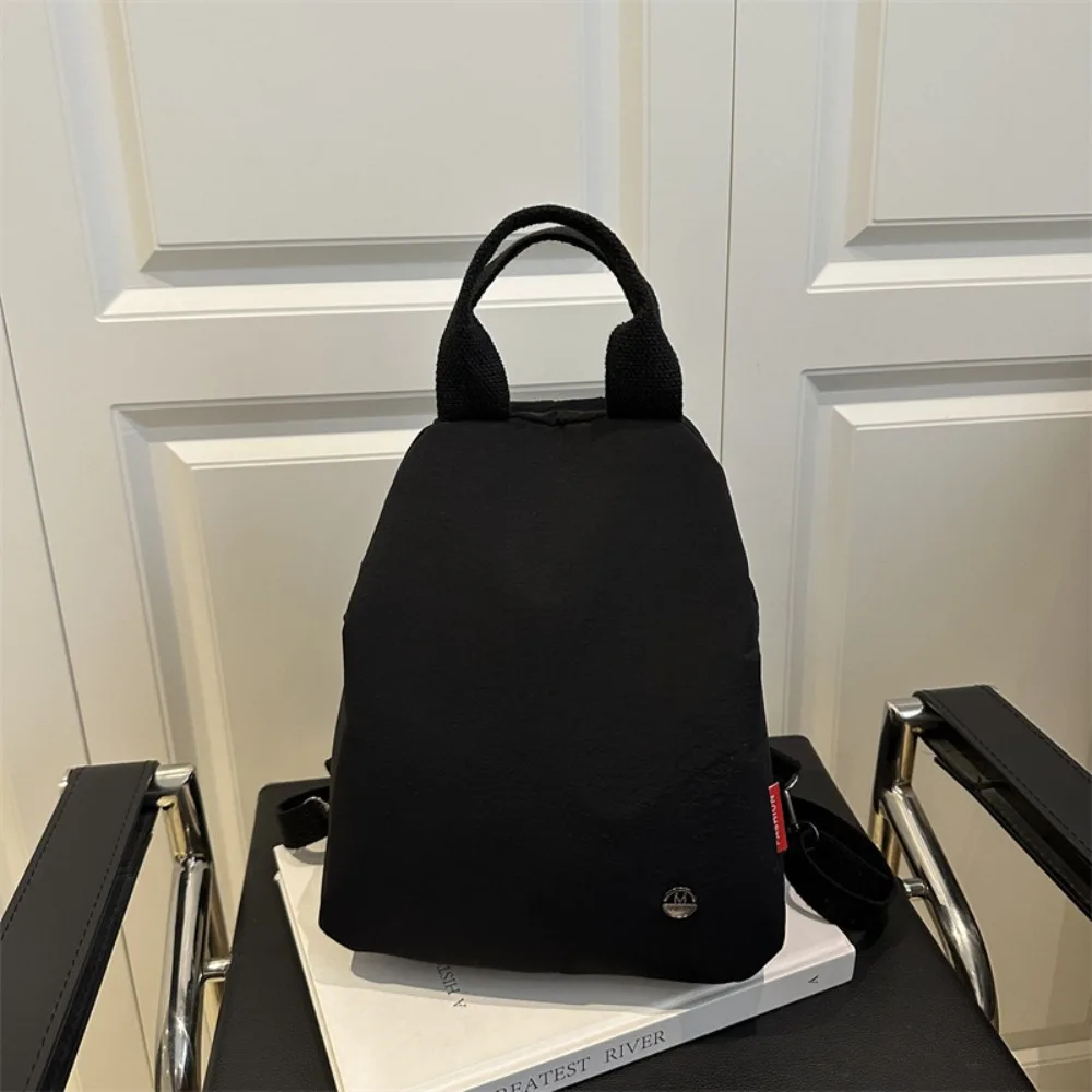 

Creative Small Pack Sport Nylon Backpack Korean Style Solid Color Solid Color Shoulder Bag Handbag Retro Backpack Students