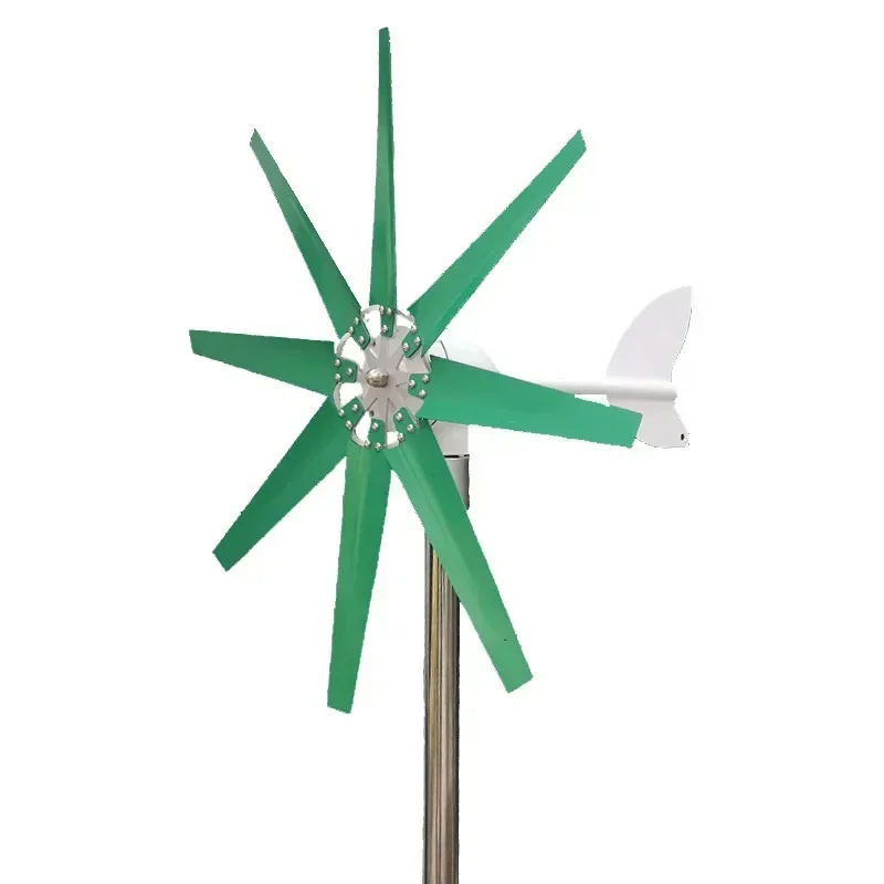 New S7-Type Wind Turbine 8 Blades 100W-3000W 12V-240V Solar System Compatible for Home Garden Outdoor Use