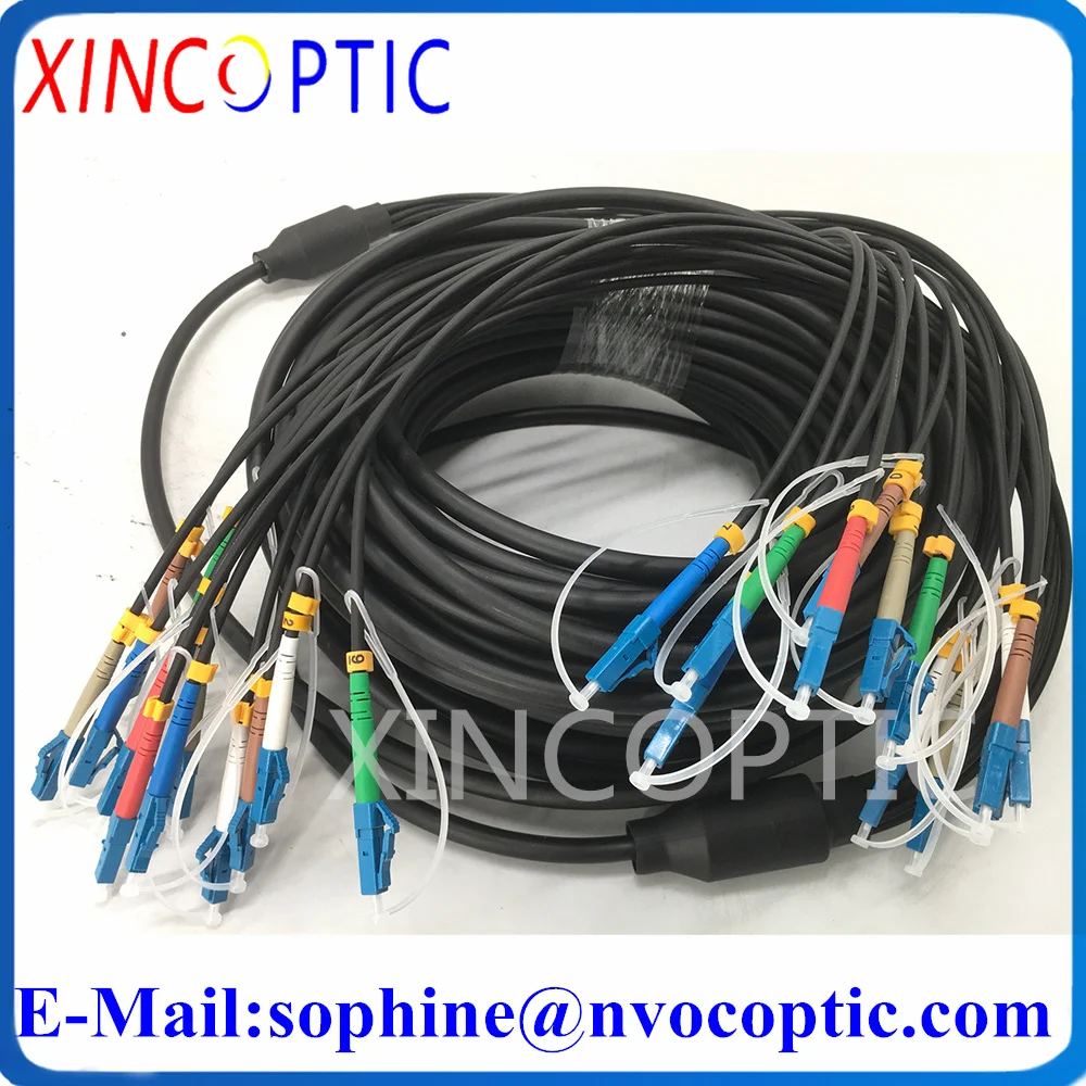 

12Cores Singlemode 3M 5M 7M 10M 15M 20M Armored Patch Cord 12C SM G657A1 6.0mm 12Fibers ST/FC/LC/SC-LC Fiber Jumper TPU Cable