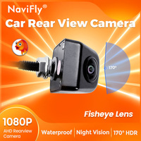 AHD 1080P 720P Universal Fisheye Vehicle Reversing Camera Waterproof Car Rear View Camera Full HD Night Vision 170 ° Wide Angle