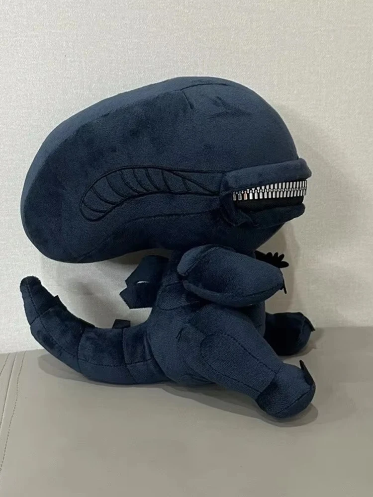Alien Xenomorph Shaped Zipper Mouth Plush Doll Kawaii Plush Pillows Stuffed Toys Cartoon Decor Trendy Toy Funny Surprise Gift