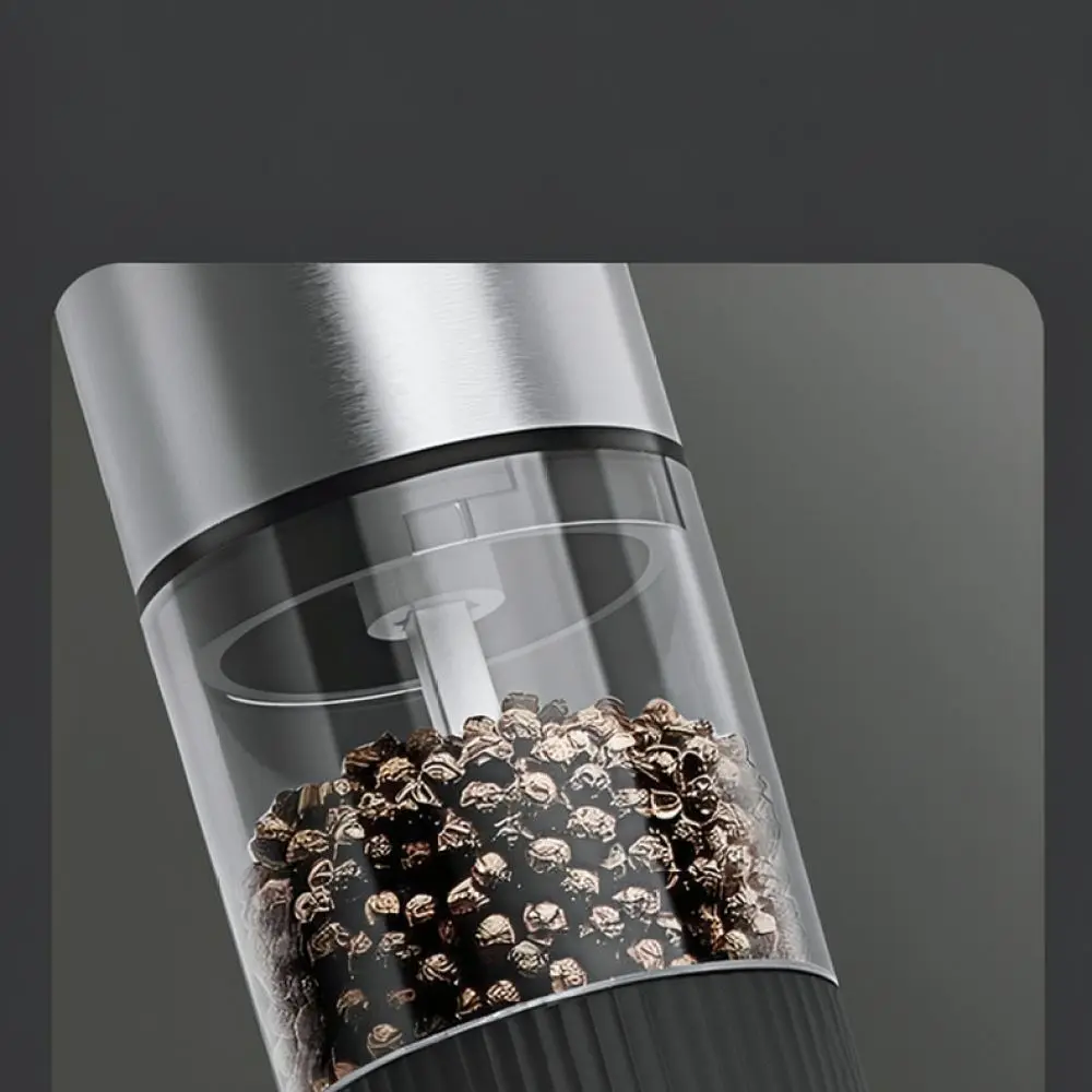 Electric Pepper Grinder Automatic Spice Mill Stainless Steel Salt Dispenser Kitchen Accessory Adjustable Coarseness Tool