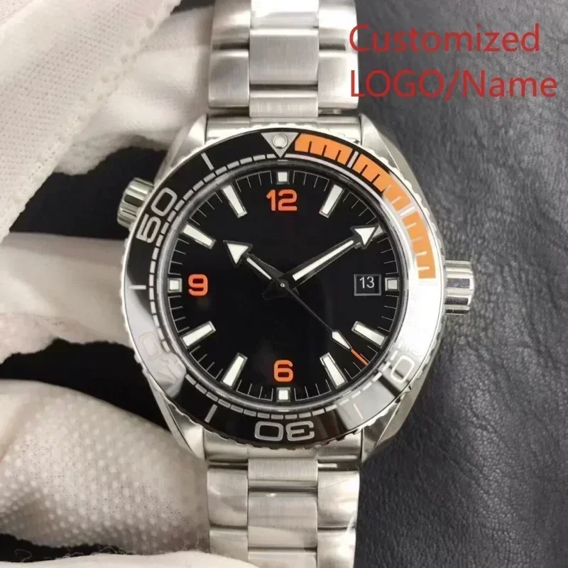 A989 Store Customized Watch   Automatic Mechanical Watch for Men Stainless Steel Black Blue Ceramic Bezel Sapphire es