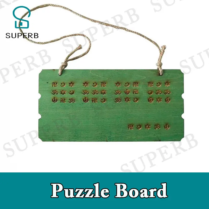 Superb escape room props puzzle board wood clue board give clues to go on next step Real life room escape props jxkj1987