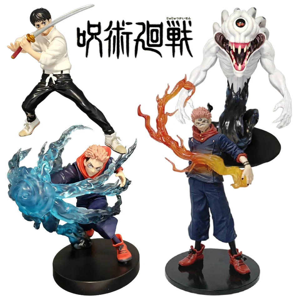 Figura de Anime Jujutsu Kaisen - Okkotsu Yuta/Orimoto Rika/Itadori Yuji - Modelo de Ação em PVC - Estátua de Ornamentação para Mesa - Brinquedos de Coleção - Presente