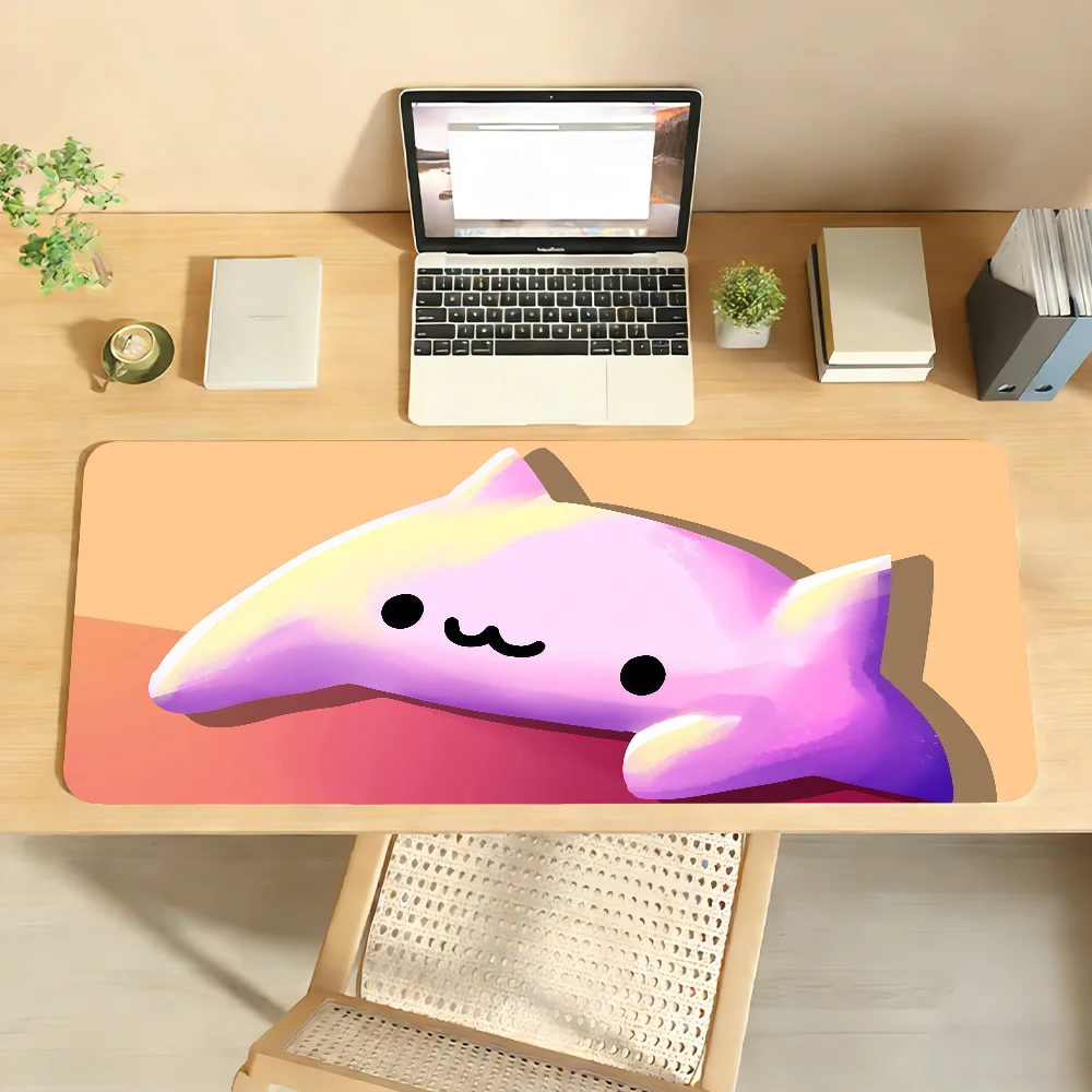 Bongo Cat Mouse Pad Non-slip Locking Edge DeskMat PC Laptop Accessories Rubber Office Keyboard Game Carpet 350x900x3mm