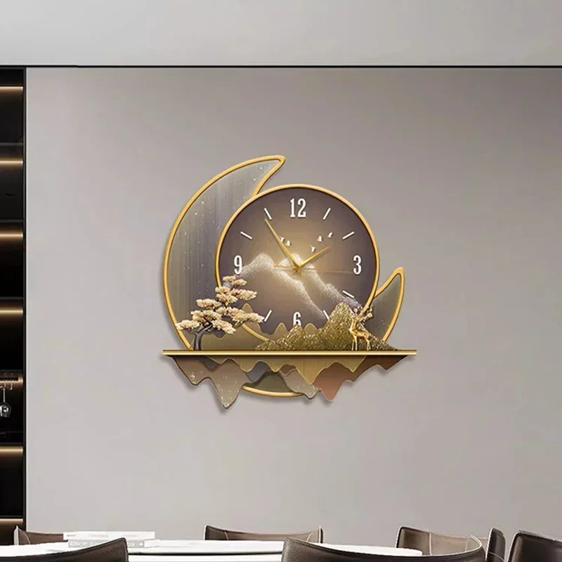 Led Living Room Wall Clocks Luxury Interior Fashion Design Wall Watch Simple Restaurant Digital Relogio De Parede Home Decor