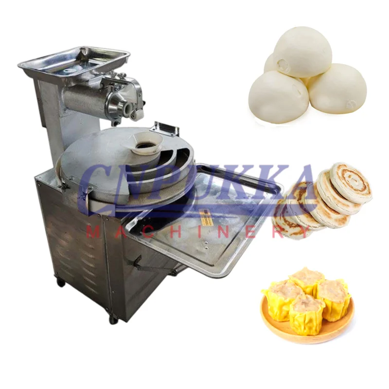 الفولاذ المقاوم للصدأ التلقائي البيتزا العجين مقسم آلة مستدير آلة مستدير العجين الغذاء الصف على البخار آلة صب كعكة الخبز