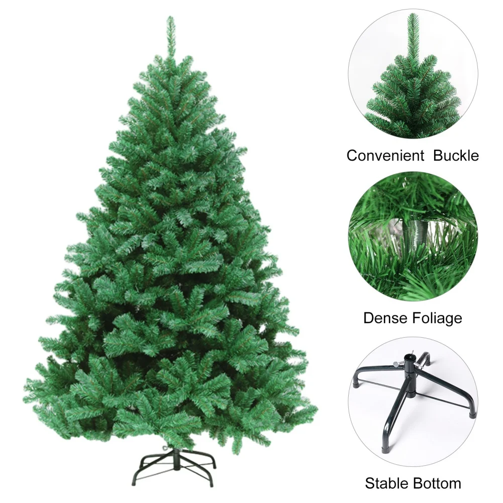 Artificial Classic Pine Christmas Tree with Metal Stand Christmas Ornaments Christmas Decorations