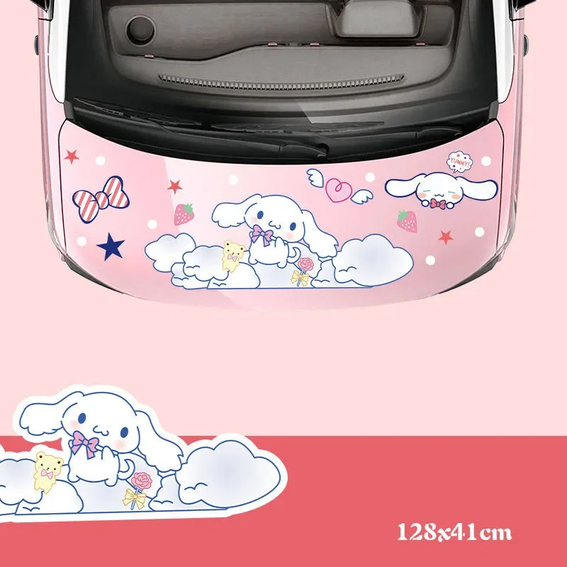 Kawaii Genuine Sanrio Car Film Car Sticker Cinnamoroll Cartoon Car Covering Scratch Decoration Body Sticker Cute Accessories